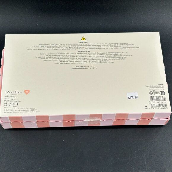 1) Meri Meri 6 Bunny Candles, Pastel 2.5"H x 1 5/8"L,  2.5 Burn Hours - Picture 4 of 9